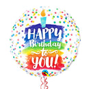 Happy Birthday Candle Colours Balloon Bouquet