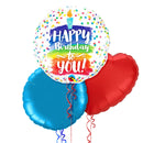 Happy Birthday Candle Colours Balloon Bouquet