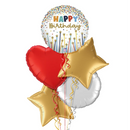 Happy Birthday Candles Balloon Bouquet