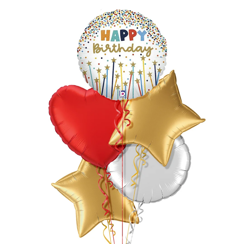 Happy Birthday Candles Balloon Bouquet