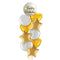 Happy Birthday Classy Gold and White Balloon Bouquet