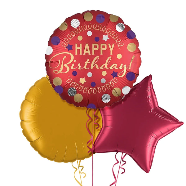 Happy Birthday Classy Red Balloon Bouquet