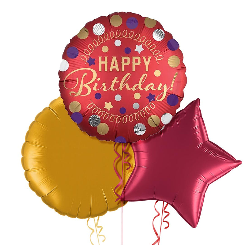 Happy Birthday Classy Red Balloon Bouquet