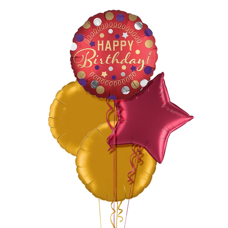 Happy Birthday Classy Red Balloon Bouquet