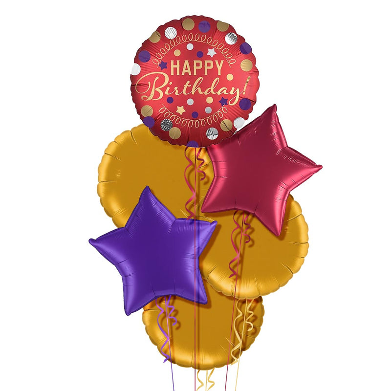 Happy Birthday Classy Red Balloon Bouquet