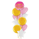 Happy Birthday Cute Pink Balloon Bouquet