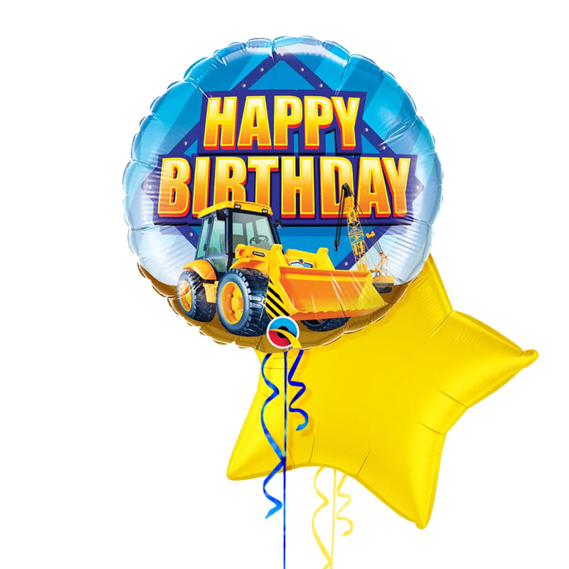 Happy Birthday Digger Balloon Bouquet