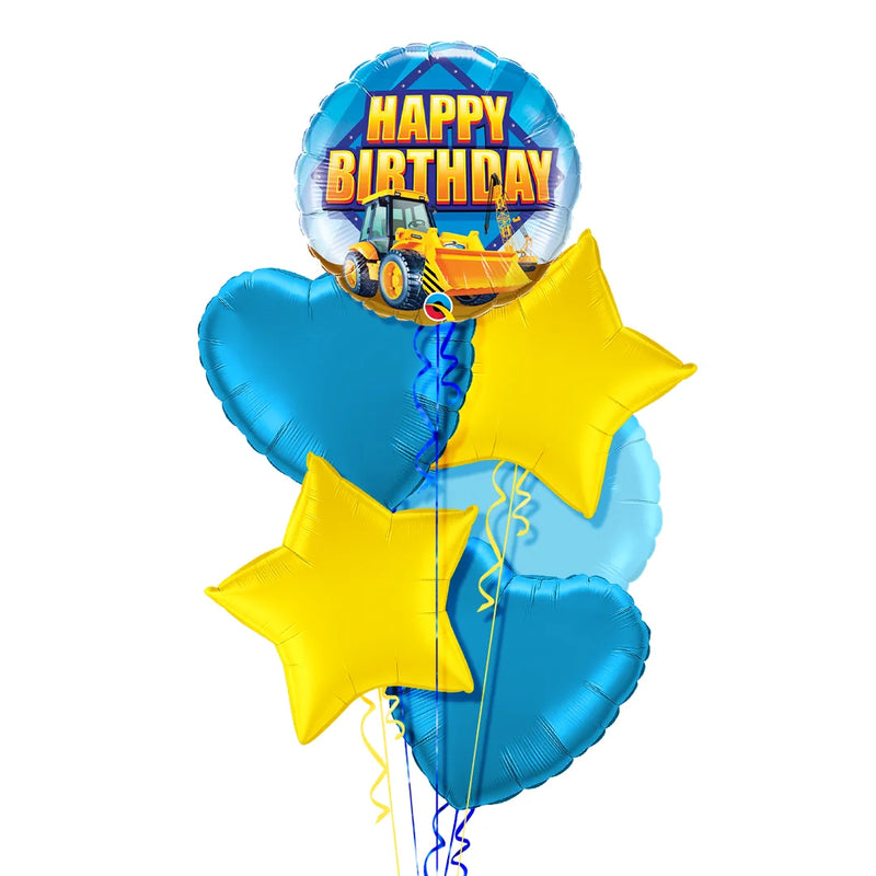 Happy Birthday Digger Balloon Bouquet