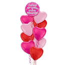 Happy Birthday Grand Daughter Pink Foil Balloon Bouquet