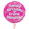 Happy Birthday Grand Daughter Pink Foil Balloon Bouquet