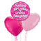 Happy Birthday Grand Daughter Pink Foil Balloon Bouquet