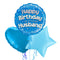 Happy Birthday Husband Blue Foil Balloon Bouquet