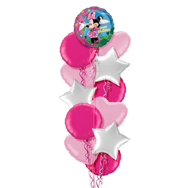 Happy Birthday Minnie Mouse Foil Balloon Bouquet