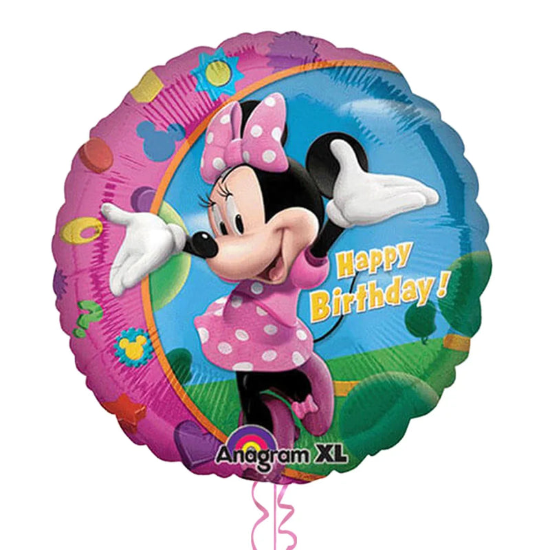 Happy Birthday Minnie Mouse Foil Balloon Bouquet