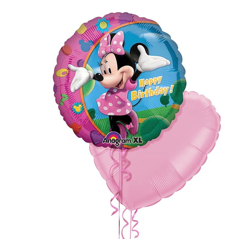 Happy Birthday Minnie Mouse Foil Balloon Bouquet