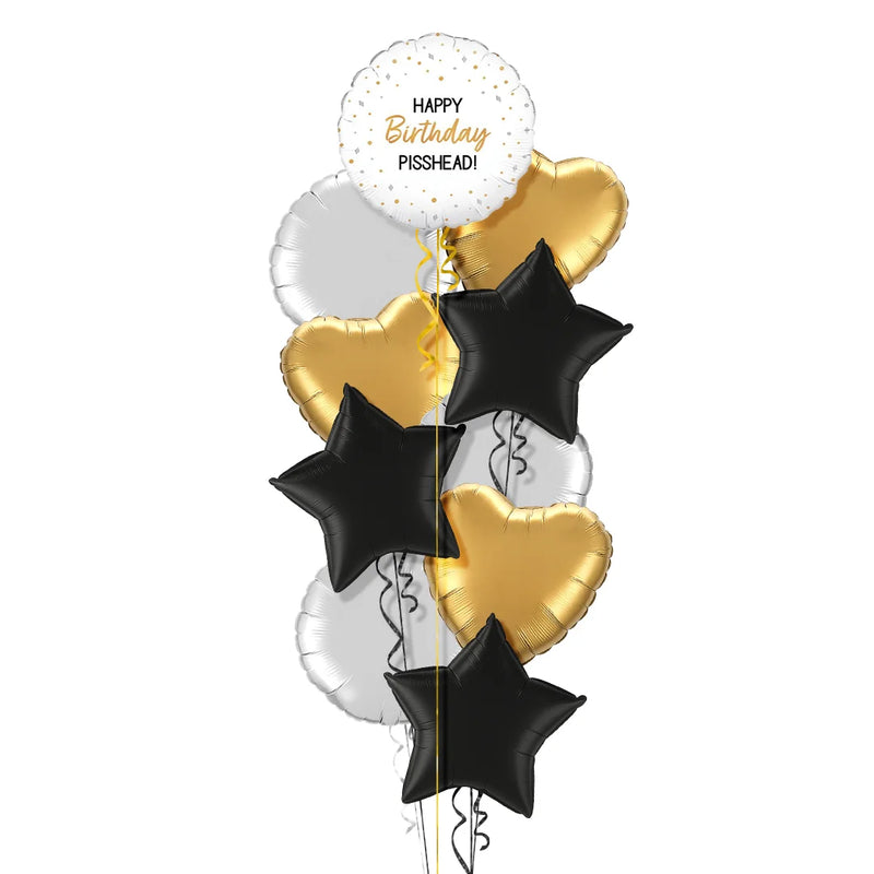 Happy Birthday Pisshead Balloon Bouquet