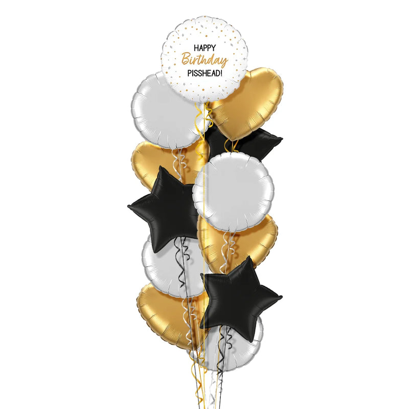 Happy Birthday Pisshead Balloon Bouquet