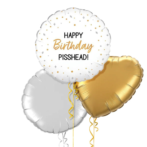 Happy Birthday Pisshead Balloon Bouquet