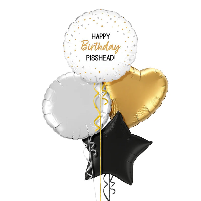 Happy Birthday Pisshead Balloon Bouquet
