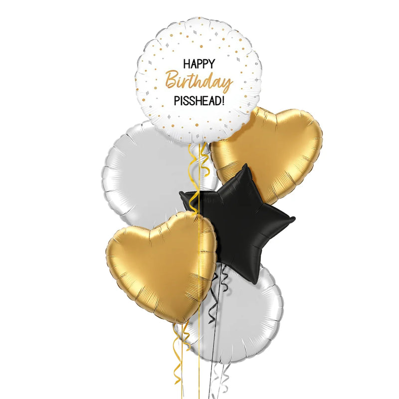 Happy Birthday Pisshead Balloon Bouquet