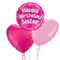 Happy Birthday Sister Pink Foil Balloon Bouquet