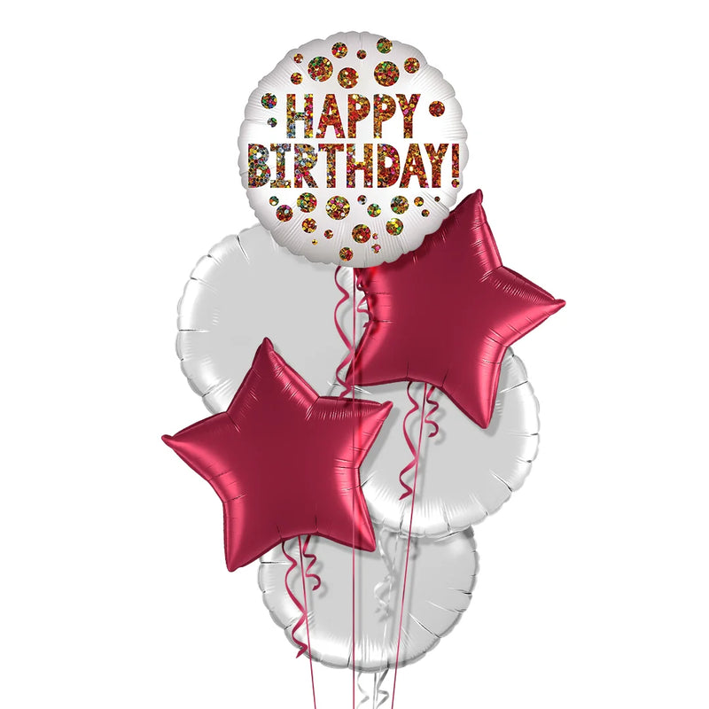 Happy Birthday Sparkling Sequins Balloon Bouquet