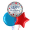 Happy Birthday Sparkling Stars Balloon Bouquet