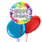 Happy Birthday Splash Colours Balloon Bouquet