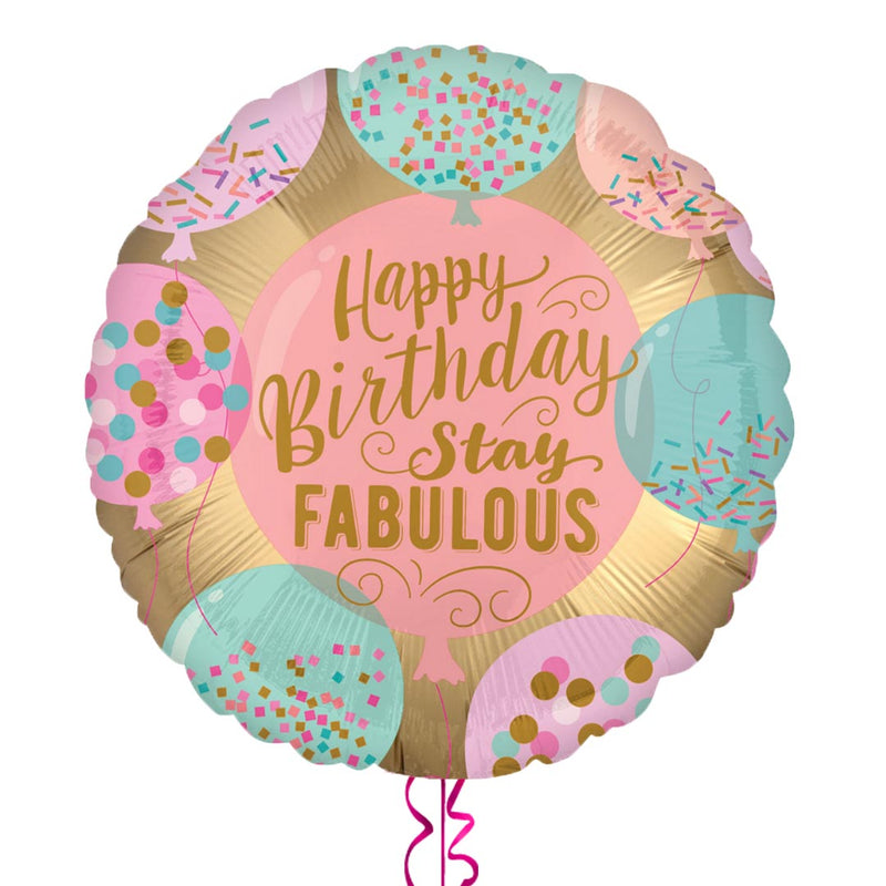 Happy Birthday Stay Fabulous Balloon Bouquet