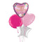 Happy Birthday Stunning Heart Balloon Bouquet