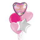 Happy Birthday Stunning Heart Balloon Bouquet