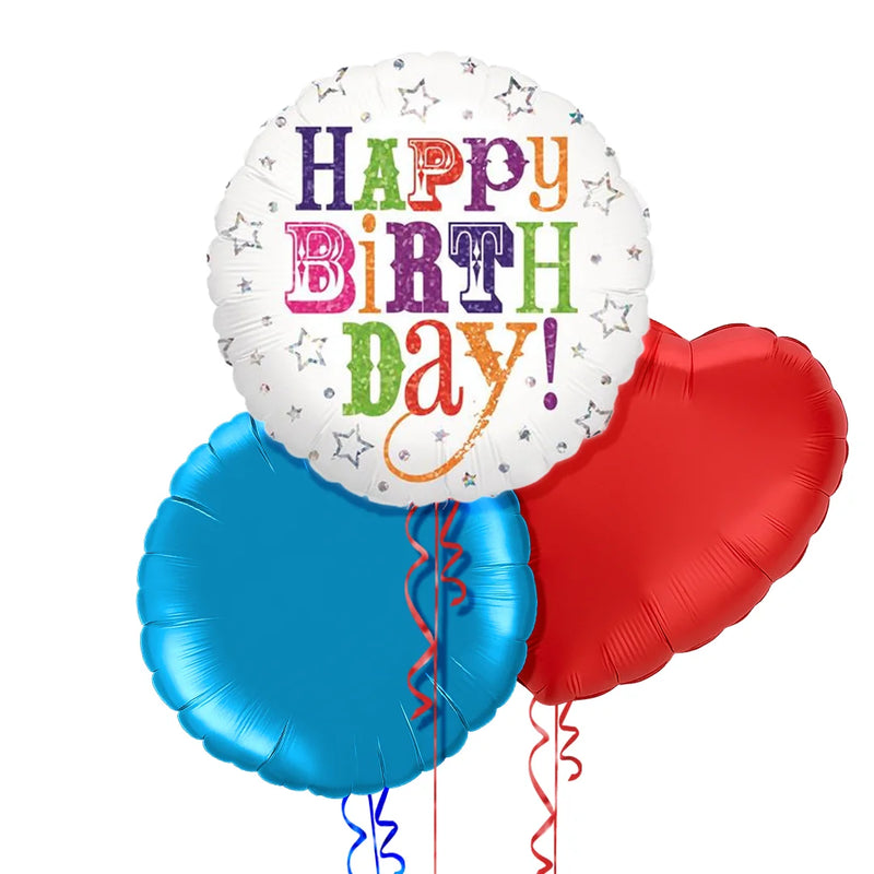 Happy Birthday Super Colours Balloon Bouquet