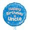 Happy Birthday Uncle Blue Foil Balloon Bouquet