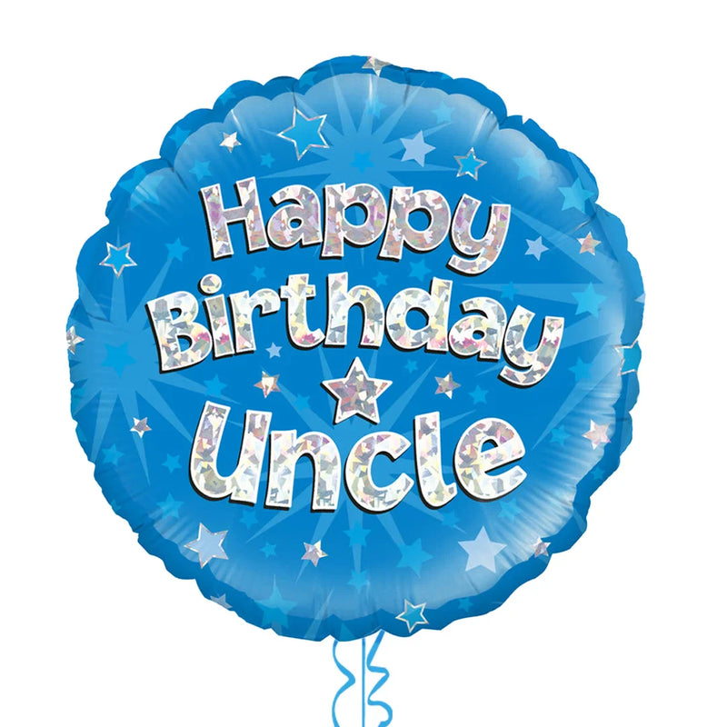 Happy Birthday Uncle Blue Foil Balloon Bouquet