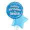 Happy Birthday Uncle Blue Foil Balloon Bouquet