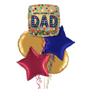 Happy Father's Day Golden Balloon Bouquet