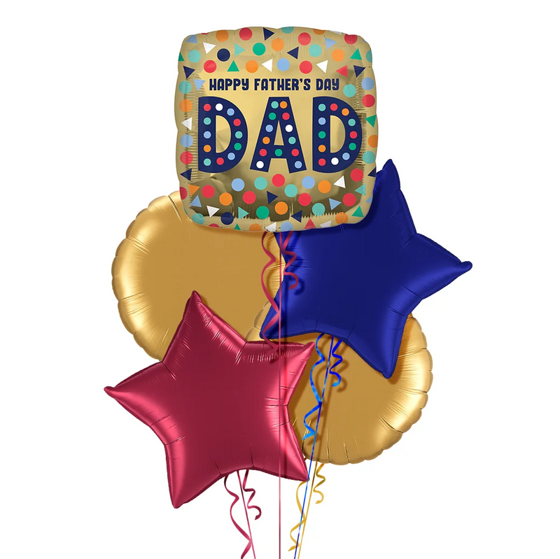 Happy Father's Day Golden Balloon Bouquet