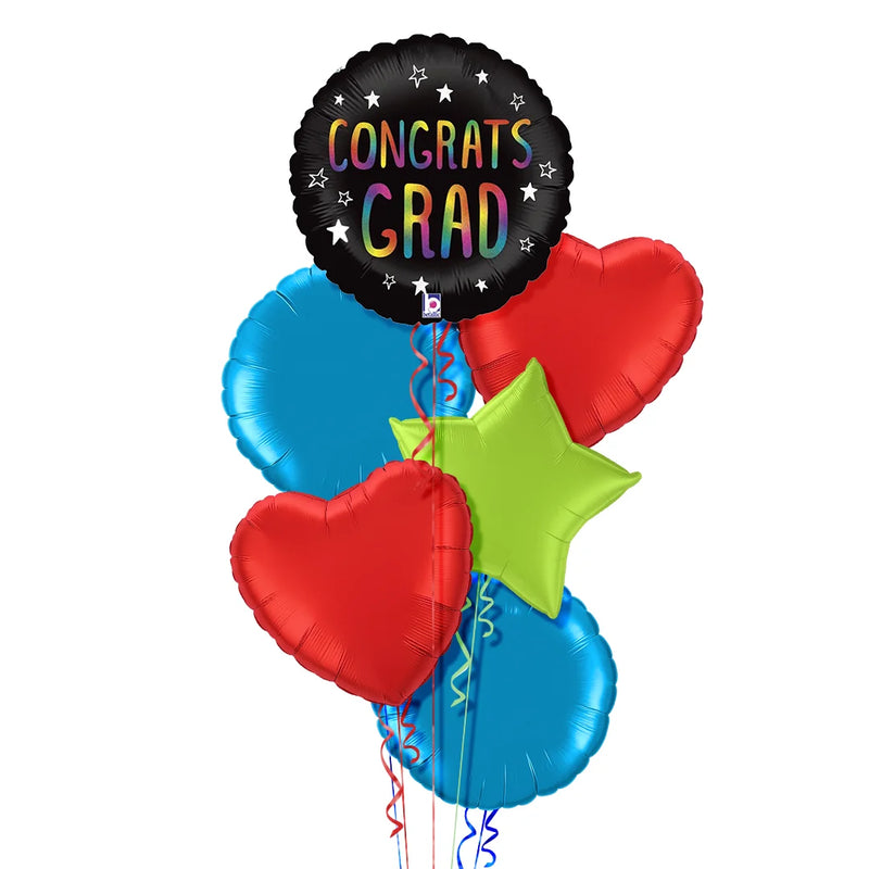 Happy Graduation Colourful Balloon Bouquet