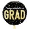 Happy Graduation Gold and Black Classy Balloon Bouquet