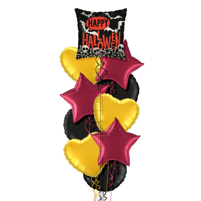 Happy Halloween Black and Red Balloon Bouquet