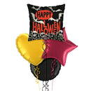 Happy Halloween Black and Red Balloon Bouquet
