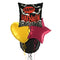 Happy Halloween Black and Red Balloon Bouquet