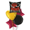 Happy Halloween Black and Red Balloon Bouquet