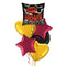 Happy Halloween Black and Red Balloon Bouquet