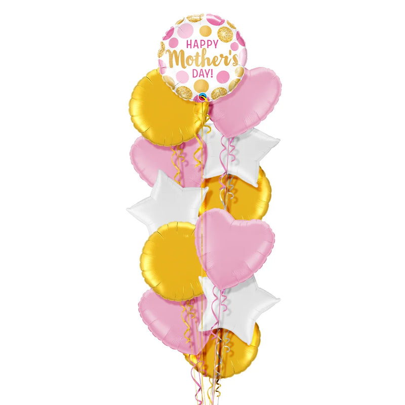 Happy Mother’s Day Pink and Gold Balloon Bouquet