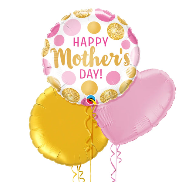 Happy Mother’s Day Pink and Gold Balloon Bouquet