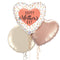 Happy Mothers Day Rose Gold Heart Balloon Bouquet