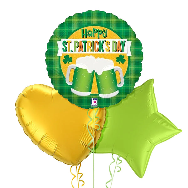 Happy St. Patrick's Day Beer Themed Balloon Bouquet