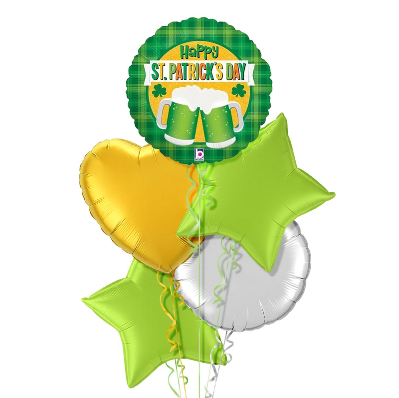 Happy St. Patrick's Day Beer Themed Balloon Bouquet