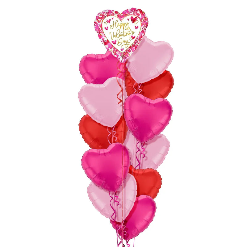 Happy Valentine's Day Pink Watercolour Balloon Bouquet